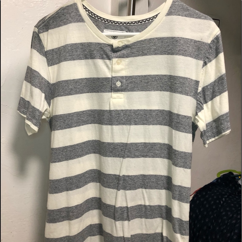 White and Grey striped shirt
